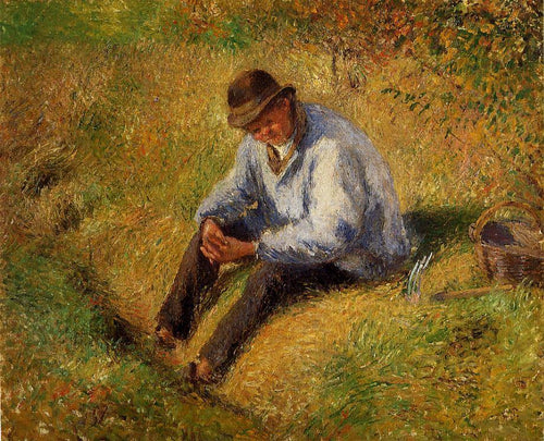 Pere Melon Descansando (Camille Pissarro) - Reprodução com Qualidade Museu