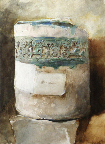 Artefato Persa com Decoração em Faiança (John Singer Sargent) - Reprodução com Qualidade Museu