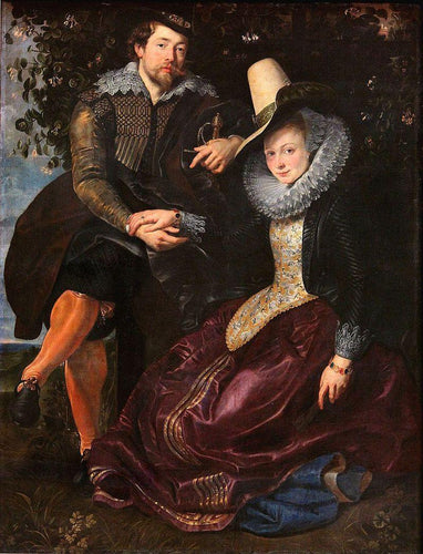 Auto-retrato do artista com sua esposa Isabella Brant no caramanchão de madressilva (Peter Paul Rubens) - Reprodução com Qualidade Museu