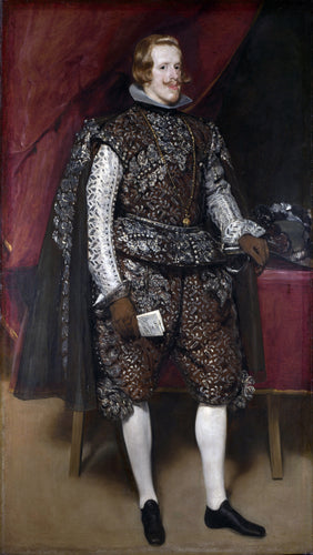 Filipe IV da Espanha em marrom e prata (Diego velázquez) - Reprodução com Qualidade Museu