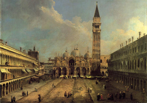 Piazza San Marco olhando para o leste ao longo da linha central - Replicarte