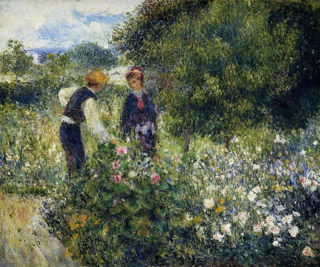 Colhendo flores (Pierre-Auguste Renoir) - Reprodução com Qualidade Museu