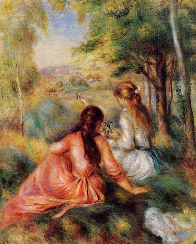 Colhendo flores (Pierre-Auguste Renoir) - Reprodução com Qualidade Museu