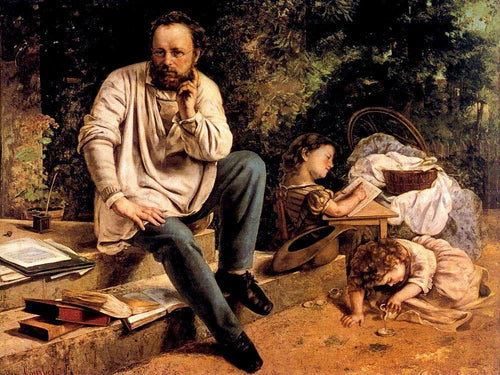 Pierre Joseph Proudhon e seus filhos em 1853