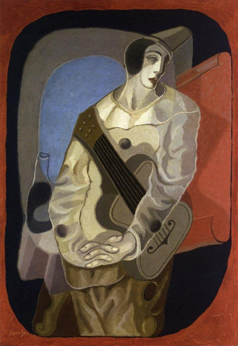 Pierrot com Guitarra (Juan Gris) - Reprodução com Qualidade Museu