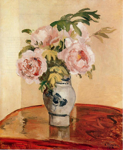 Peônias rosa (Camille Pissarro) - Reprodução com Qualidade Museu