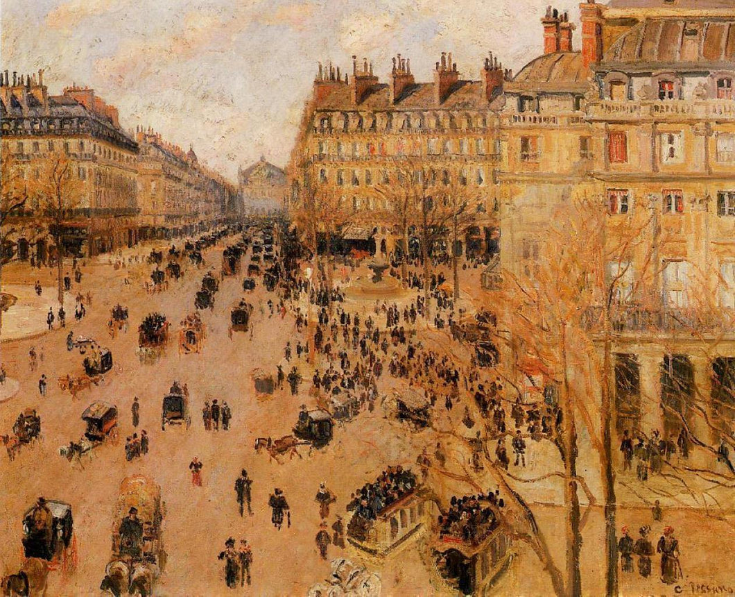 Place du Theatre Francais, efeito solar (Camille Pissarro) - Reprodução com Qualidade Museu