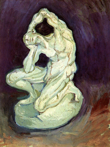Estatueta de gesso de um homem ajoelhado (Vincent Van Gogh) - Reprodução com Qualidade Museu