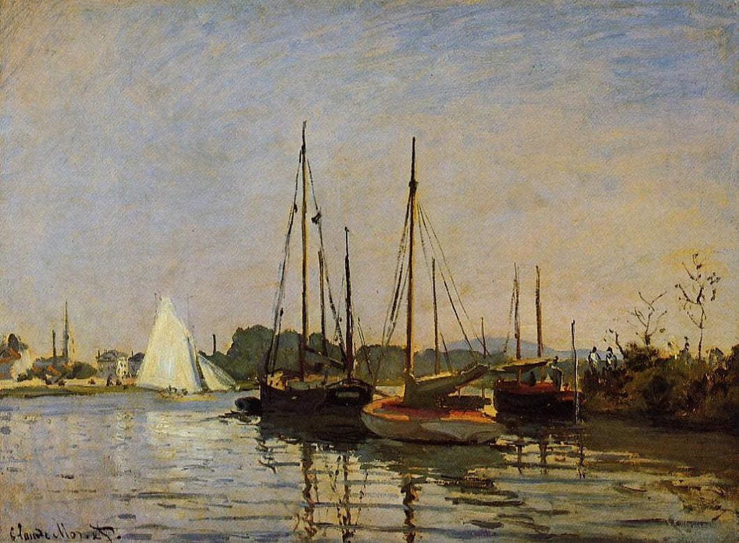 Barcos de Recreio, Argenteuil (Claude Monet) - Reprodução com Qualidade Museu