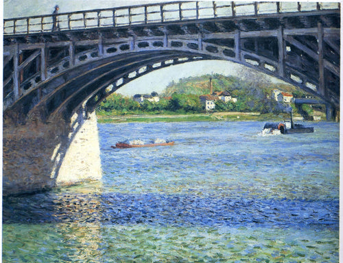 A Ponte Argenteuil e o Sena (Gustave Caillebotte) - Reprodução com Qualidade Museu
