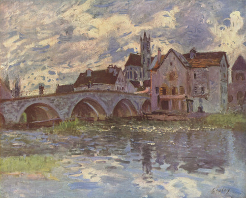 Pont De Moret Sur Loing (Alfred Sisley) - Reprodução com Qualidade Museu