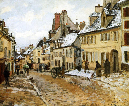 Pontoise, o caminho para Gisors no inverno (Camille Pissarro) - Reprodução com Qualidade Museu