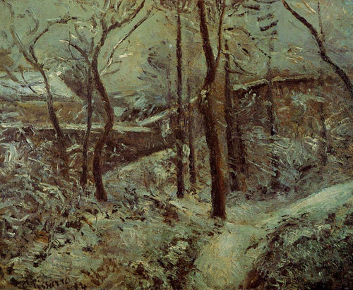 Caminho ruim, Pontoise, efeito de neve (Camille Pissarro) - Reprodução com Qualidade Museu