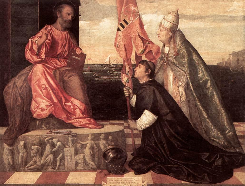 Jacopo Pesaro sendo apresentado pelo Papa Alexandre VI a São Pedro