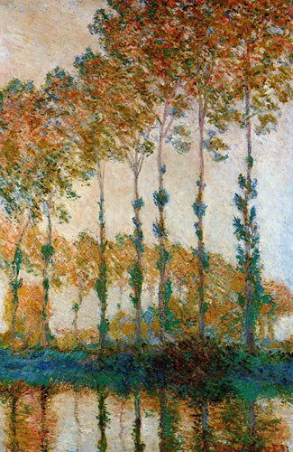 Choupos nas margens do Epte, outono (Claude Monet) - Reprodução com Qualidade Museu