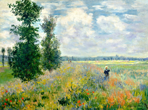 Campo de Papoula, Argenteuil (Claude Monet) - Reprodução com Qualidade Museu