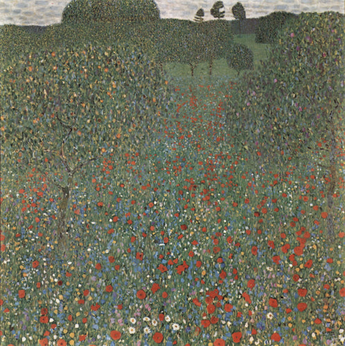 Florescendo Papoilas (Gustav Klimt) - Reprodução com Qualidade Museu