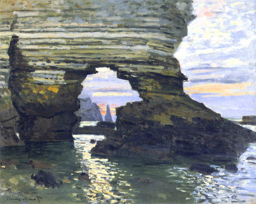 Port Damount Etretat (Claude Monet) - Reprodução com Qualidade Museu