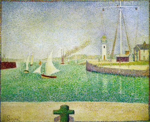 Porto de Honfleur (Georges Seurat) - Reprodução com Qualidade Museu