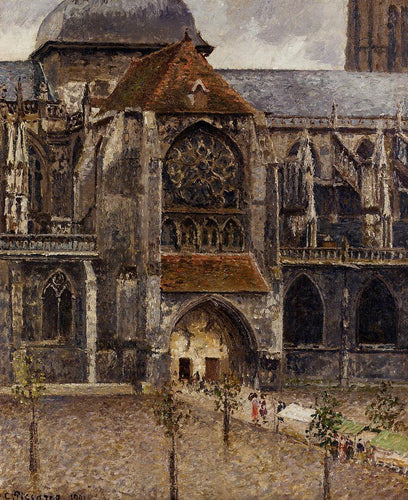 Portal da Igreja da Abadia de Saint Laurent (Camille Pissarro) - Reprodução com Qualidade Museu