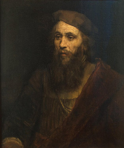 Retrato de um homem barbudo (Rembrandt) - Reprodução com Qualidade Museu
