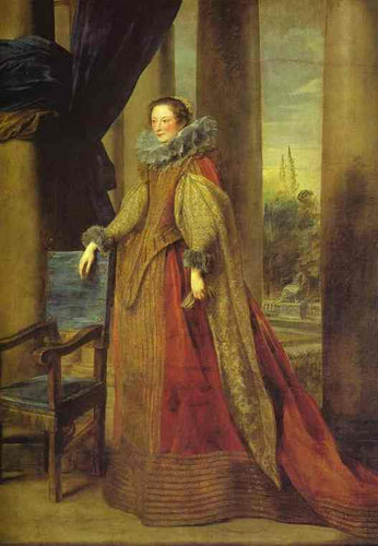 Retrato de uma senhora, presumivelmente a marquesa Geromina Spinola Doria De Genes (Anthony van Dyck) - Reprodução com Qualidade Museu