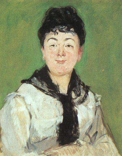Retrato de uma senhora com um Fichu Preto (Edouard Manet) - Reprodução com Qualidade Museu