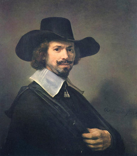 Retrato de um homem (Rembrandt) - Reprodução com Qualidade Museu
