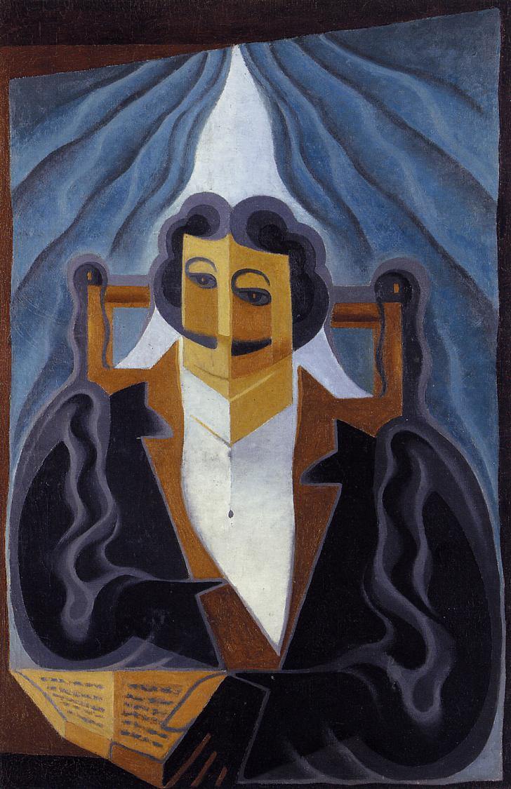 Retrato de um homem (Juan Gris) - Reprodução com Qualidade Museu