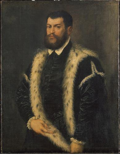 Retrato de um homem com casaco de arminho