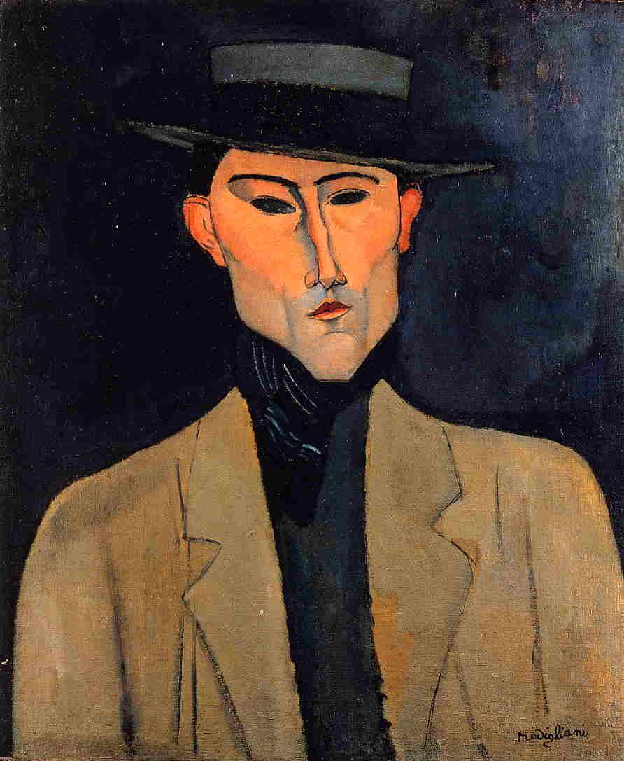 Retrato de um homem com chapéu - Jose Pacheco - Replicarte