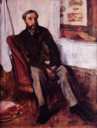 Retrato de um homem (Edgar Degas) - Reprodução com Qualidade Museu