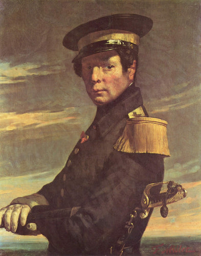 Retrato de um oficial da Marinha (Jean-François Millet) - Reprodução com Qualidade Museu
