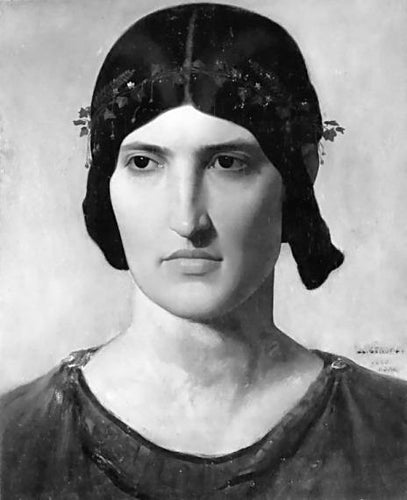 Retrato de uma mulher romana (Jean-Leon Gerome) - Reprodução com Qualidade Museu
