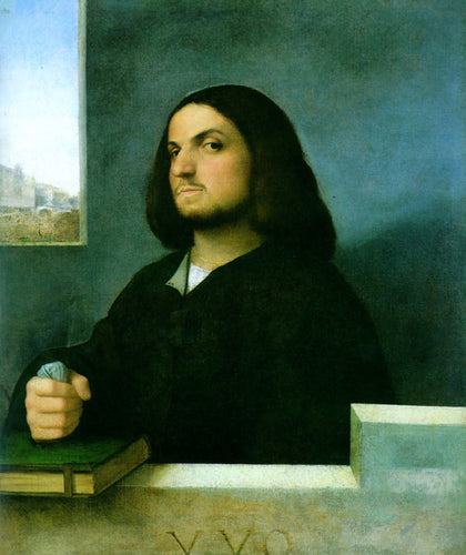 Retrato de um cavalheiro veneziano (Giorgione) - Reprodução com Qualidade Museu