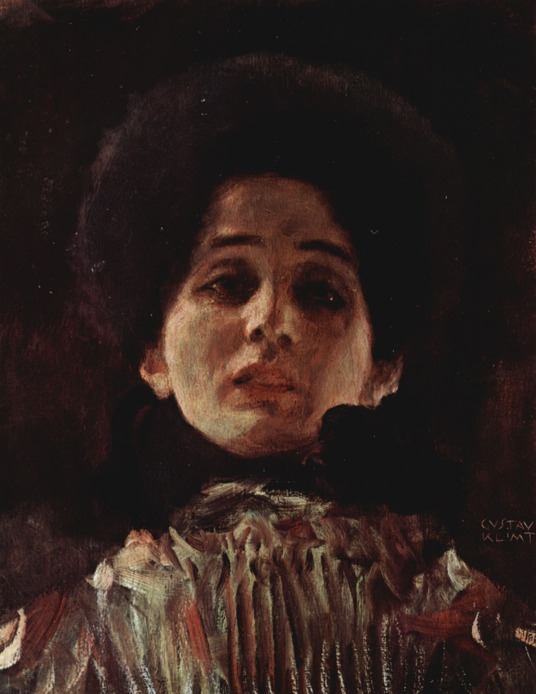 Retrato de uma mulher (Gustav Klimt) - Reprodução com Qualidade Museu