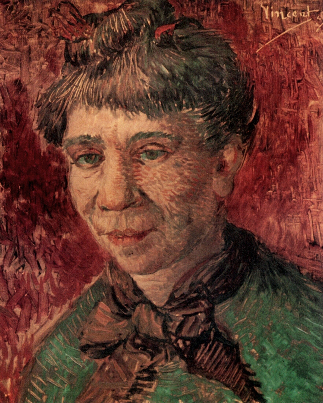 Retrato de uma mulher - Madame Tanguy (Vincent Van Gogh) - Reprodução com Qualidade Museu
