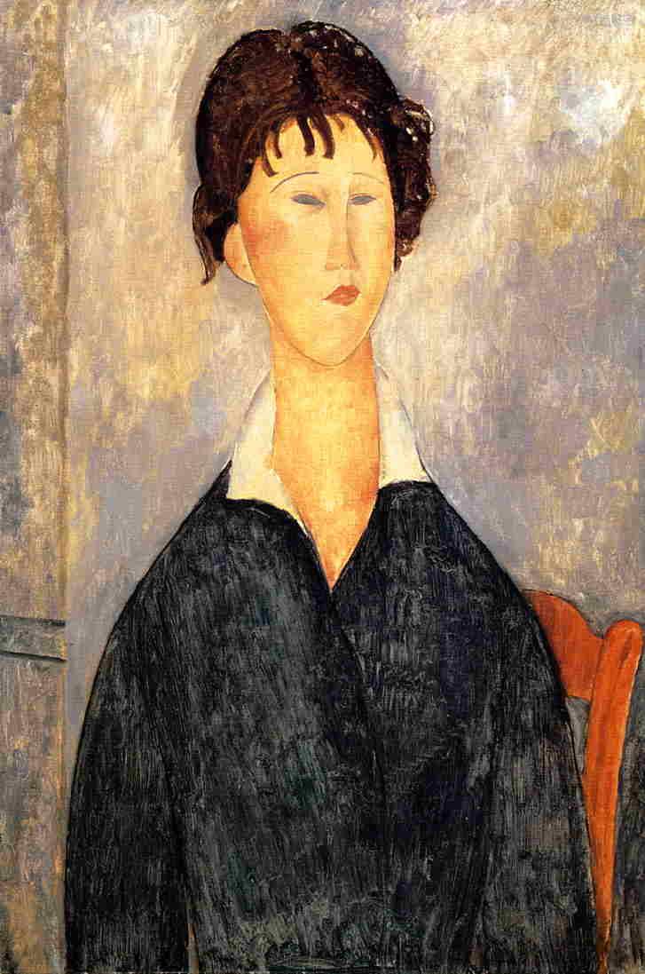 Retrato de uma mulher com colarinho branco - Replicarte