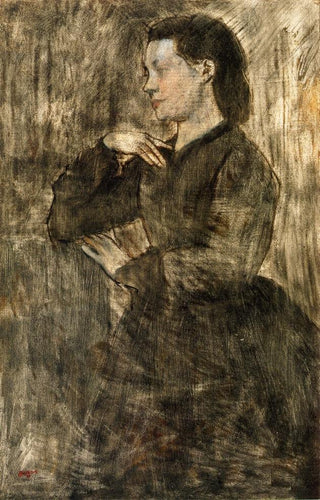 Retrato de uma mulher (Edgar Degas) - Reprodução com Qualidade Museu