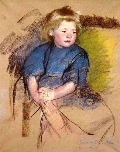 Retrato de uma jovem - Simone (Mary Cassatt) - Reprodução com Qualidade Museu