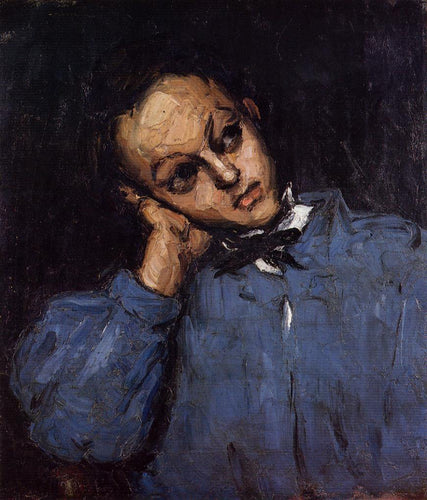 Retrato de um jovem (Paul Cézanne) - Reprodução com Qualidade Museu