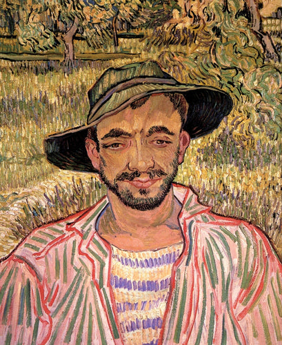 Retrato de um jovem camponês (Vincent Van Gogh) - Reprodução com Qualidade Museu