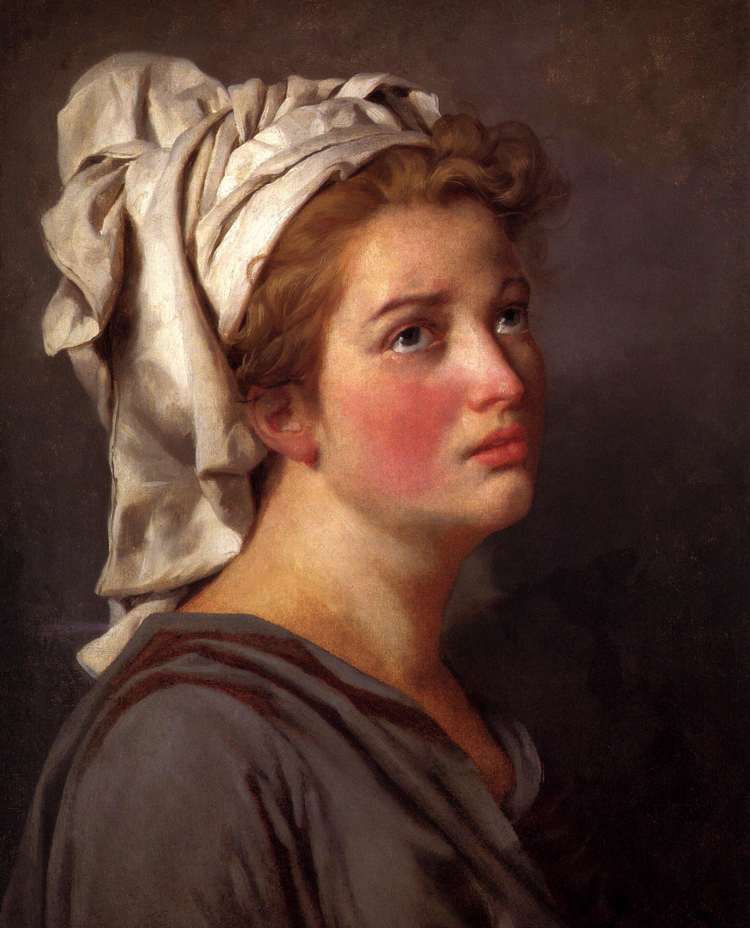 Retrato de uma jovem em um turbante (Jacques-Louis David) - Reprodução com Qualidade Museu