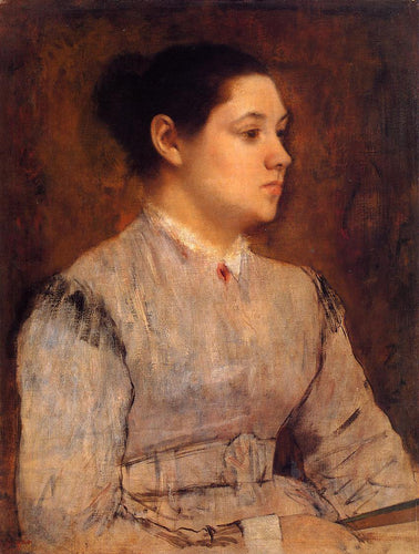 Retrato de uma jovem (Edgar Degas) - Reprodução com Qualidade Museu