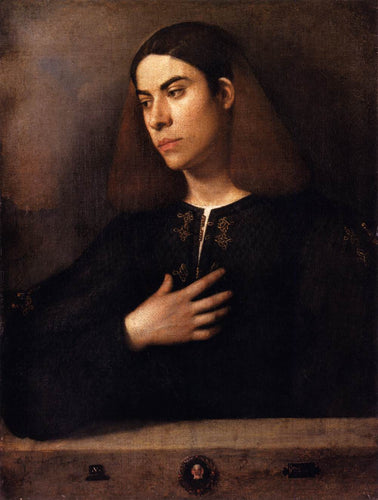 Retrato de um jovem - Antonio Broccardo (Giorgione) - Reprodução com Qualidade Museu