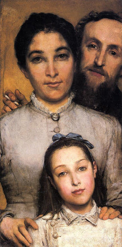 Retrato de Aime Jules Dalou, sua esposa e filha