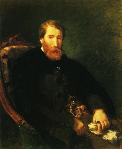 Retrato de Alfred Bruyas (Eugene Delacroix) - Reprodução com Qualidade Museu