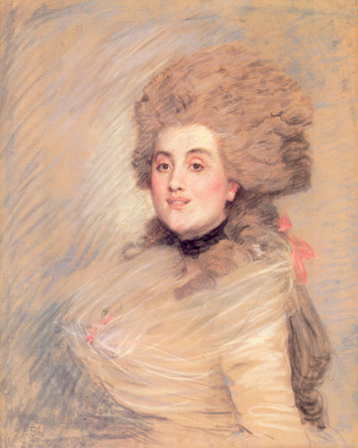 Retrato de uma atriz em vestido do século XVIII