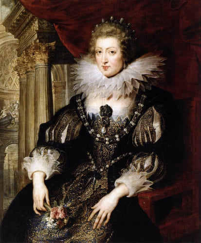 Retrato de Anne da Áustria (Peter Paul Rubens) - Reprodução com Qualidade Museu