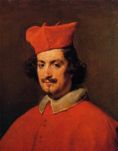 Retrato do cardeal Camillo Astali Pamphili (Diego velázquez) - Reprodução com Qualidade Museu
